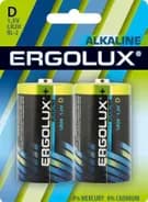 Элемент питания алкалиновый D/LR20 1.5В Alkaline BL-2 (блист.2шт) Ergolux 11752
