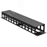 Органайзер кабельный с крышкой и отверстиями 2U, глубина 60 мм, для 19" IT-корпусов ДКС серии STI/CQE, RAL9005