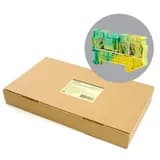 Зажим пружинный 3проводной проходной ЗНИ 4 JXB PT 4 TW желтый зеленый LD573140 49260