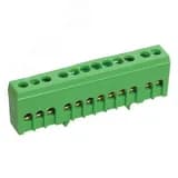Шина PE "земля" в корпусном зеленом изоляторе на DIN-рейку 6x9 мм 12 групп, REXANT