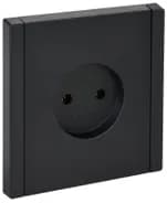 Розетка 1-м СП FORTE&PIANO FP118 10А без заземл. без защ. шторок винт. крепл. черн. IEK FP-R10-10-K02