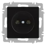 Розетка 1-м СП Accent 6-201-05 16А IP20 250В 2P антрацит Intro Б0063665