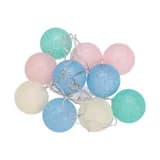 Тайские фонарики Пудра 15 м прозрачный ПВХ 10 LED теплый белый питание 2 х АА батарейки не в комплекте 303089