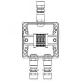 Взрывозащищенная клеммная коробка из алюминия TBE-A-12-(6xCBC.2)-2xKA2MHK(A)-1xKA2MHK(C)1Ex e IIC Т5 Gb / Ex tb IIIC T95°C Db IP66