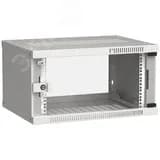 Шкаф LINEA WE 6U 600x450мм дверь стекло серый ITK