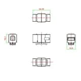 Вставка Hyperline KJ1-USB-A-B2-BK Вставка формата Keystone Jack с проходным адаптером USB 2.0 (Type A-B)