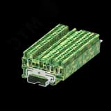 Клемма TC 1-2 заземл., пружин., сечение1.5 мм. кв., желто-зеленая SUPU