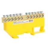 ШинаN на изоляторе STEKKER 69 на DINрейку 12 выводов желтый LD5556912 49548