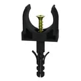 Крепеж-клипса с дюбелем и саморезом черная d32 мм (25шт/500шт уп/кор) Промрукав