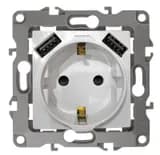 Розетка 16А 250В 2P+E с 2хUSB 5В-3А защ. шторки Elegance антрацит 14-4109-05 ЭРА Б0047871