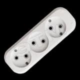 Розетка-колодка 3 поста наружная без заземления ABS-пластик E203 Универсал