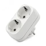 Тройник на 2 гнезда с заземлением 16А А302 Универсал
