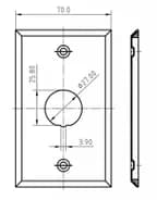 Панель лицевая для 1-го промышленного модуля Hyperline FP-IE-U-1-SL