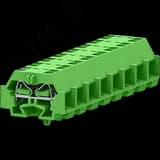 Клемма TB 2-2 с бок. подключ. с защелк. ножками, зеленая