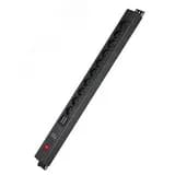 Блок распределения питания вертикальный для 19дюйм шкафов, 16A10 Х Shuko,выключатель, индикация, вх. разъём Schuko DKC