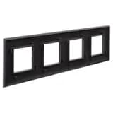 Рамка 4-м 8мод. Avanti «Черный матовый» DKC 4412908