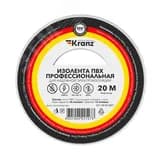 Изолента ПВХ KRANZ профессиональная, 0.18х19 мм, 20 м, белая