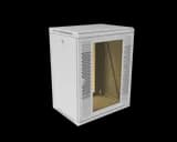 Шкаф телекоммуникационный настенный разборный МИКсистем 19" Keys 15U 600*450 дверь перфорация стекло