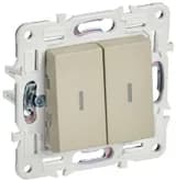 Выключатель 2-кл. SKANDY 10А SK-V09B с индикацией беж. IEK SK-V20-1-10-K10