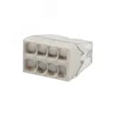 Экспресс-клемма с пастой СМК 2273-248, 8-проводная 0.5-2.5 кв мм, прозрачная, блистер 6шт, REXANT