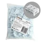 Монтажная пружинная клемма STEKKER для подключения фазных проводников 3 полюса без креплений LD2944003 32734