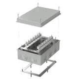 Коробка огнестойкая для кабель-канала 40-0460-FR2.5-4 Е15-Е120 RAL9005 85х85х45 (44 шт/кор) Промрукав