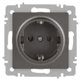 Розетка 1-м СП Accent 6-202-09 16А IP20 250В 2P+E Schuko титан Intro Б0063701