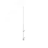 Суженный молниеприемник Д16/10 H-2000 мм, в комплекте с держателями для защиты надстроек/оборудования на кровле. Материал - алюминий.