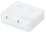 Коробка для настенного монтажа (WS-RJ45-2p-m) Пожтехкабель СКС (201-016) - Корпус настенной розетки для установки 2-х вставок типа Keystone Jack, белый