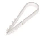 Дюбель-хомут ф6мм, белый обхват 11-18мм (100 шт/уп)