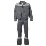 Костюм мужской ОПТИМАЛ куртка, полукомбинезон цв. т.серый, св.серый 52-54 104-108/182-188