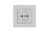 Розетка 1-м Karea RIZZ без заземл. бел. Makel 88001022