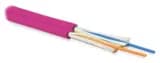 Кабель волоконно-оптический 50/125 (OM4) многомодовый, 2 волокна, duplex, zip-cord, плотное буферное покрытие (tight buffer) 3.0 мм, для внутренней прокладки, LSZH Hyperline FO-D3-IN-504-2-LSZH-MG