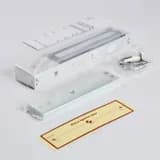 Электромагнитный замок (сила удержания 280кг), с двумя встроенными датчиками, цвет серебристый сатинированный алюминий RAL 7047 RL-EM280-LSS R-Lock