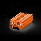 Клемма TP 1-1 проходная Push-in, сечение 4 мм. кв., оранжевая
