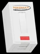 Розетка RJ45 1 порт кат.5e белая NIKOMAX (NMC-WO1UD2-FT-ST-WT)