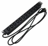 Блок розеток для 19" шкафов Hyperline SHE19-12IEC-2.5EU