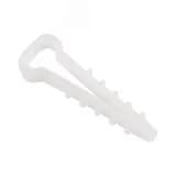 Дюбель-хомут нейлоновый прямоугольный 5-10 мм белый упаковка 100 шт., REXANT