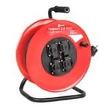 Удлинитель на катушке "Гефест 2.0" 4 гнезда 20м с заземлением и предохранителем КГ 3*2,5 16А/3,5кВт IP44 PROxima EKF