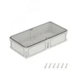 Корпус IP66/IP67, 600х300х146 мм, без МП, с фланцами, прозрачная крышка H= 21 мм