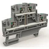 Двухярусная клемма с объединенными ярусами на 4 кв.мм