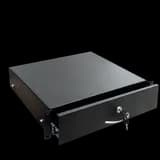 Выдвижная полка (ящик) 19", 2U, для тех. документации и инструментов, с ключом, черный SYSMATRIX RD 0302.900