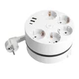 HM105101 Удлинитель 5местный сз 3x1мм2 25м 250В 16А 2USB С 5V 31А серия Comfort белый 49591