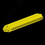 Клемма TB 2-2 с бок. подключ. с крепеж.фланцами, желтая