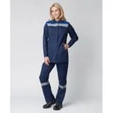 Костюм женский Весна-1 СОП NEW (ткань Смесовая,210) брюки, темно-синий васильковый, 60-62 158-164