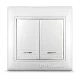 Выключатель 2-кл. СП Севиль 10А IP20 с подсветкой бел. UNIVersal С0123