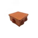 Коробка распределительная 100x100x50 6 муфт д32, крышка на винтах, IP55, открытой проводки, негорючая, ПВ-0, оранжевый GUSI Electric