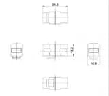 Вставка Hyperline KJ1-USB-A2-BK Вставка формата Keystone Jack с проходным адаптером USB 2.0 (Type A)