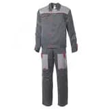 Костюм мужской ФАВОРИТ-2 куртка, полукомбинезон, цвет тёмно-серый с серым и красным, р-р 56-58 112-116/170-176