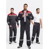 Костюм Легион Премиум-1 СОП CH (тк.Смесовая,240) брюки, т.серый/красный, р. 40-42/158-164